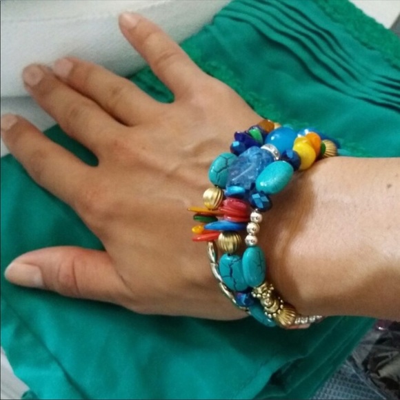 Boho Beaded Multilayered Adjustable Bracelet - Picture 3 of 5